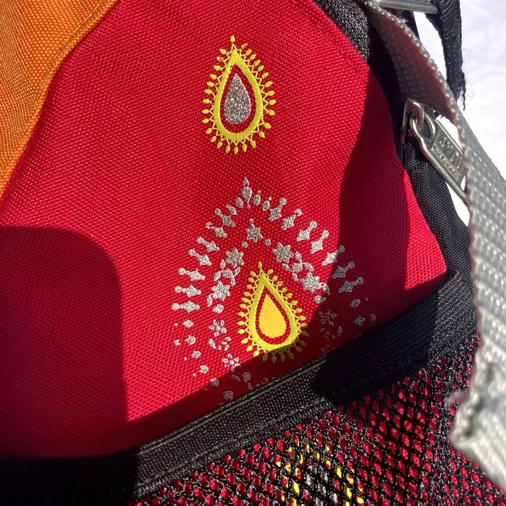4YOU Vintage Backpack True Love Embroidered Fish 20 in Daypack School Germany